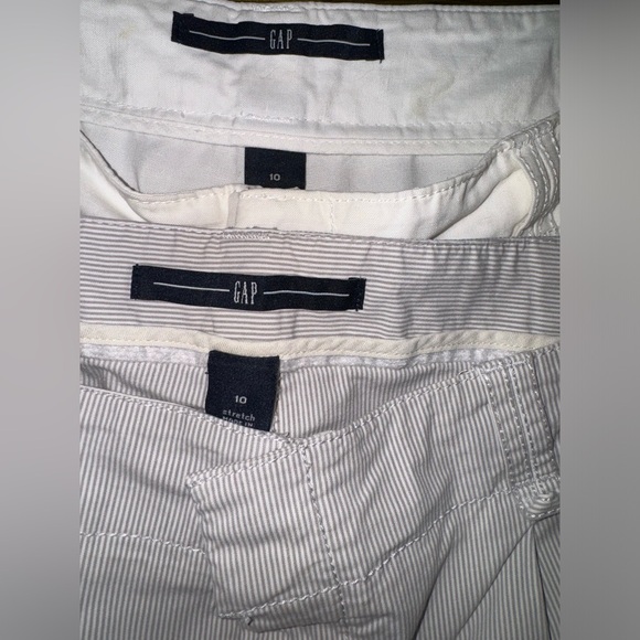 GAP Women’s Shorts Gray Stripes and White Size 10 - Picture 12 of 13